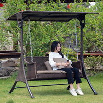 Outdoor swing hanging chair Garden Garden Garden rocking chair villa balcony rattan chair adult leisure hanging basket hammock Outdoor