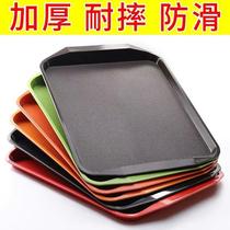 Restaurant fast food thick plastic tray rectangular non-slip round Commercial plate for serving dishes