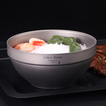 Coe Shield outdoor pure titanium Bowl double insulation portable travel camping wrist home titanium tableware lunch box new products