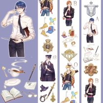 LAPUTA original two dimensional anime characters and paper hand account tape roll junior stickers Blood type Jun