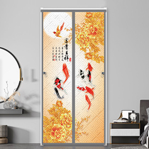 Winter cotton door curtain Home thickened Punch Free Warm Insulation Wind Shield Hung Curtain Magic Stick Seal Air Conditioning Partition Curtain