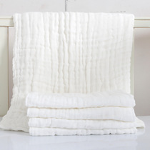 High quality gauze towel baby bathing dry hair and absorbing water pure cotton dresser dresser male and female exercise wipe sweat towel soft white