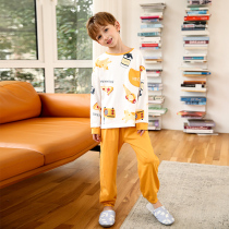 Boys pajamas spring and autumn cotton childrens home clothing set male childrens thin long sleeve little boy 13 years old spring