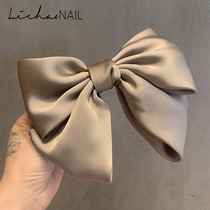 Big bow hairclip top clip bangs clip headdress fairy back head Japanese spring clip sweet Net red hair card