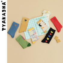(IP Series) TYAKASHAKIDS Takasha childrens socks in the tube socks mens and womens cotton socks tall childrens stockings