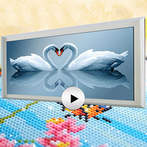 Swan 5D Crystal Diamond painting full of diamond masonry living room point stick drill cross stitch new fresh bedroom warm