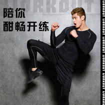 mens long and short sleeve inner tight summer basketball jacket running fitness sports quick dry clothes basketball training suit