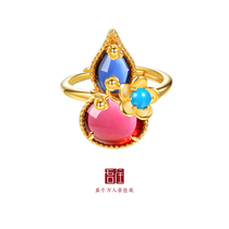 Wu goes to Balaplinth Han Chinese style Chinese style wind accessories Reancient jewellery Ladies silver gold plated design Sensation National Tide Ring