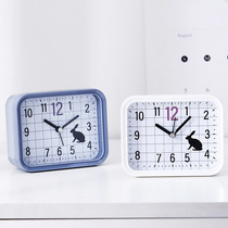 Modern minimalist square desktop set-up table clock home bedroom bedside plastic alarm clock small department store