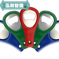 Beer bottle opener red wine screwdriver plastic metal seamless open bottle personality creative multi-function