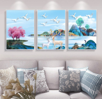 New 5d diamond painting full drill triptych minimalist modern diamond embroidered with cross embroidered living room bedroom hair chasier