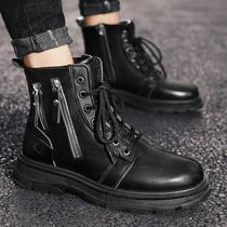 Tooling Martin mens shoes short boots high-top 2021 New Wild leather boots snow waterproof locomotive black labor insurance autumn