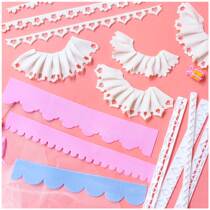 Sugar cake textured flower love wave dress beside the mold long strip die cutting mold small grass iceberg