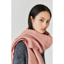 LILY winter new womens temperament solid color double-sided tassel rectangular wool scarf 119410AZ490