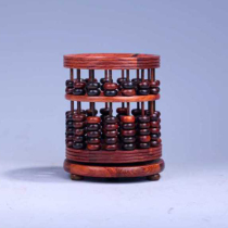 Red acid branch turn abacus pen holder Creative features Solid wood crafts gifts collection study for personal use