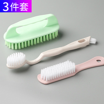 3-piece brush shoe brush cleaning brush soft hair artifact household washing brush not easy to hurt shoes rinse clothes plastic board brush