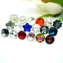 High-grade crystal diamond button button rhinestone buckle silk shirt chiffon lace dress with diamond buckle child decorative buckle