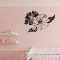 Water moon mirror flower romantic wall sticker Room bedroom warm decoration painting Sofa background wall layout wall sticker