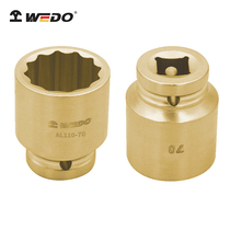 WEDO dimension AL110 aluminum bronze explosion-proof pneumatic sleeve head 1-1 4 "square sleeve sparking-free tool