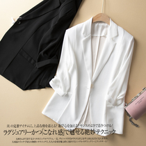 Suit jacket Womens summer 2022 New Korean version of thin section One grain button to be thin and wide pine pituality sunscreen for small western clothes