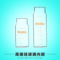 (send mosquito repellent with 36 sticker) Besby bassby wide mouth bottle glass liner High boron silicon crystal