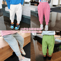 abao wardrobe girls casual pants foreign style spring 2021 new childrens sports pants loose childrens trousers
