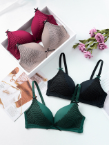 Korean version of underwear women without steel rings sexy gathered on the upper support anti-sagging girl bra small chest show large flat chest