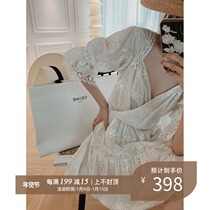 lowey pure white Vine three-dimensional flower embroidered cotton first love dress