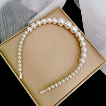 Personality Brief Great Pearl Hair Stirrup Korea Temperament Small Scents Wind Net Red Strings Pearl Head Stir-style Bridal Hairstyle Bride Hair Accessories