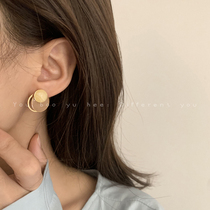 French retro drop glaze earrings female gentle style round earrings earrings harbor wind Hepburn 2021 New Tide earrings