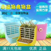 Food Basin Rabbit Dragon Cat Food Basin Bowls Guinea Pig Hamster Tinged Hedgehog Fixed Food Box Fed Grass Gods Grass Shelf