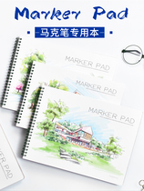 Xitong Mark this professional marker special thick anti-penetration marker paper color book animation Painting Book students use color hand-painted book a3 marker book a4 good-looking girl