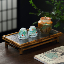 Zhe Ming Meilu Bamboo Zizhen Tea Table Rock Tea Table Small Tea Table Japanese Tea Plate Gongfu Tea House Tray Tea House