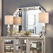 European and American style entrance hall mirror living room art background wall creative large mirror bathroom wall decorative mirror