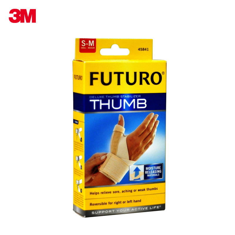 3M FUTURO Classic Thumb Support Sleeve Sprain Fracture Medium Strength Fixed Single Pack