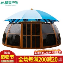 Outdoor tent Pavilion Garden European terrace Courtyard Villa shading sun room Wrought iron gazebo Luxury canopy