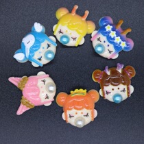 Hot Pin Blisters Girls Color Girl Resin Accessories DIY Cell Phone Shell Drop Glue Accessories Girl Blind Box