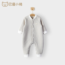 Newborn baby one piece clothes autumn unisex baby harness crepe padded pajamas infant warm autumn clothes