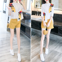 Suit 2021 New Summer Womens Dress Temperament Autumntyling Shorts Famous and Yuanyu Two sets of foreign air summer dress women