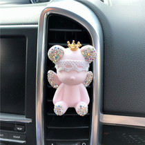 Perfume Air Outlet Clip Inlaid Drilling Cute Crown Wings Small Bear Air Outlet Fragrant and creative car Pendulum Goddess