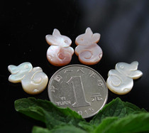 18 * 13mm natural white pink butterfly shell rabbit diy handmade earrings accessories material DB1