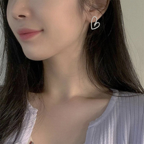 Original design Personality Love Full Drill Earrings 925 pure silver delicate and cute earnail minimalist Temperament Earrings
