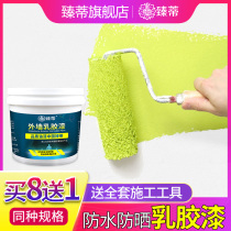 Exterior wall paint Paint Latex paint Waterproof sunscreen outdoor household self-brush outdoor off-white color interior wall paint