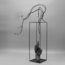 New Chinese Creativity Iron Art Stone Soft Decoration Pendulum-like Dining Room Genguan TV Cabinet Handiwork Furnishing
