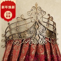 Factory direct wind in Nordic European style country mantle background decorative gauze curtain bronze simple Princess curtain iron frame