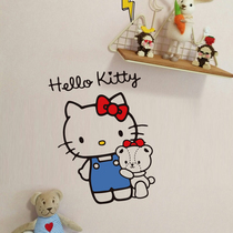 kitty New Bear cartoon Cadi cat girl heart bedroom dormitory photo background wall decoration wall sticker