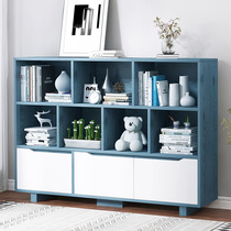 Childrens bookshelf floor small bookcase storage rack home living room display rack student bookcase grid cabinet