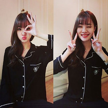 Receive a pair of milk pajamas suit female Li Xiaolu with the same modal cotton sexy long-sleeved home wear two-piece autumn and winter