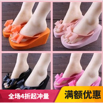 Breaking Yard Summer Burst butterfly junction clip towed waterproof bench thick bottom high heel slope heel herringbone drag