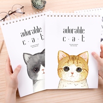 sotitime cycad time soda cat a4 art sketchbook coil small fresh hand-drawn drawing book Adult sketchbook Simple student creative drawing book Doodle color lead book Sketchbook